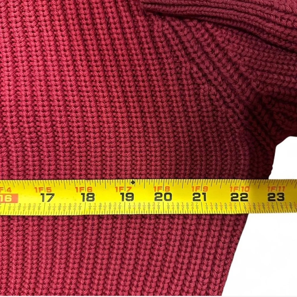 Vintage Y2K Red Ribbed Knit Sweater Size Men’s Large